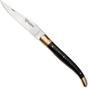 Image for Laguiole en Aubrac Le Bijou L0212LCHB/EBBJ Ebony, Handcarved Copper Plates, Matt Brass Bolsters, pocket knife, 12 cm