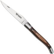 Laguiole en Aubrac Brown Pakkawood, Matt Bolsters, coltello da tasca, 12 cm