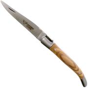 Laguiole en Aubrac pocket knife 7 cm olive wood, L0207OLI-SSB1