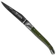 Laguiole en Aubrac Green Samba L0210SAVIFSJ1 samba wood, polished, laguiole pocket knife, 10 cm