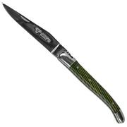 Laguiole en Aubrac Grün Samba L0210SAVIFSJ1 Sambaholz, poliert, Laguiole-Taschenmesser, 10 cm