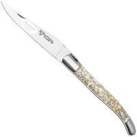 Afbeelding voor Laguiole en Aubrac L0212IIFFCQB, Sandvik 12C27, Green Turbot Shell zakmes, 12 cm