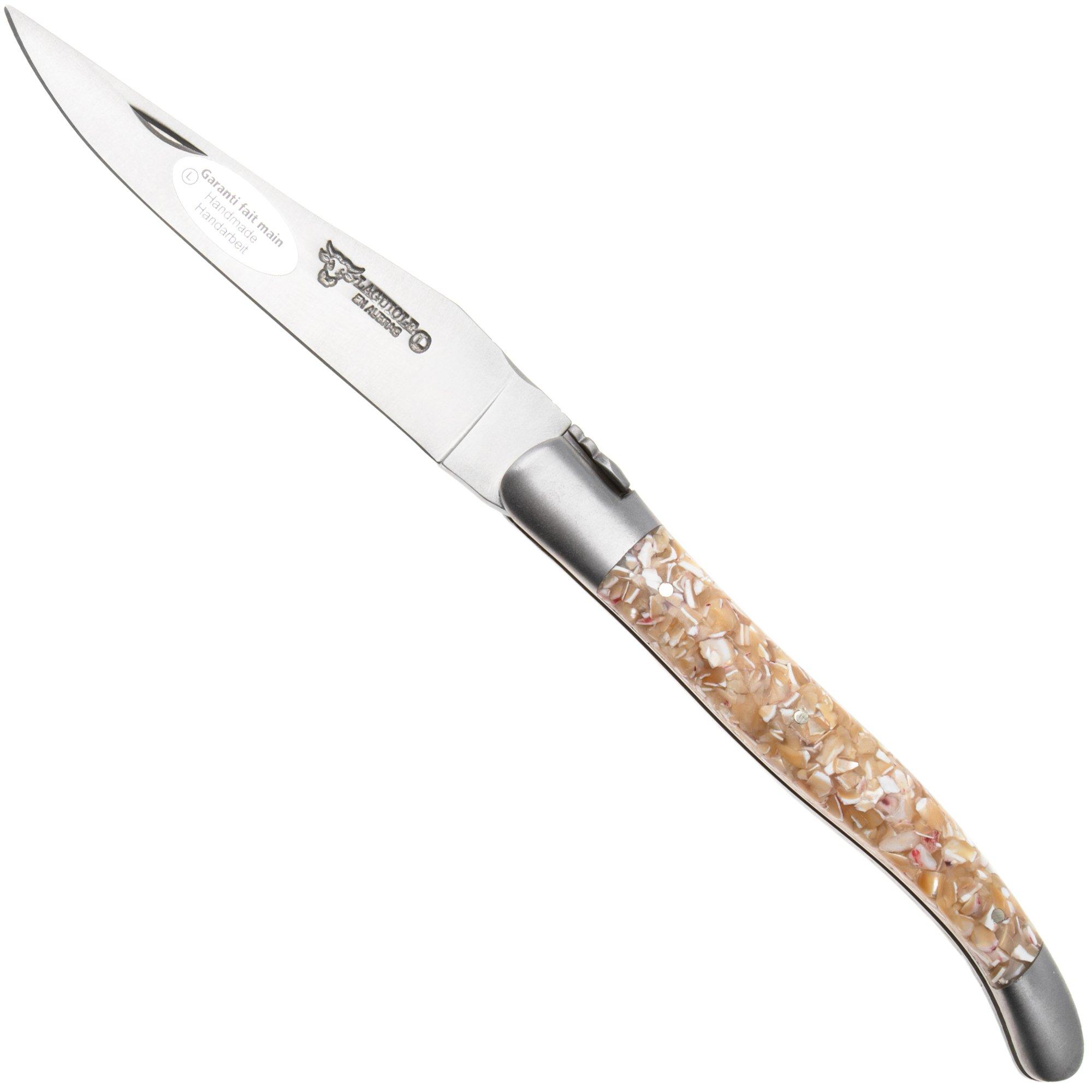 Laguiole en Aubrac L0212IIFFCQT, Sandvik 12C27, Trocha Shell pocket knife, 12 cm