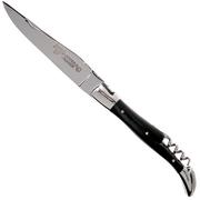 Laguiole en Aubrac 12 cm coltello da tasca con cavatappi corno, L0312CPI-SSI1
