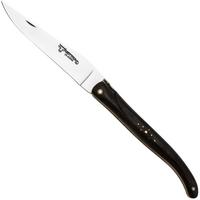 Obraz dla Nóż składany Laguiole en Aubrac Eclipse, Bogwood, Handcarved, Brass Plates, Diamond Crowned, 12 cm