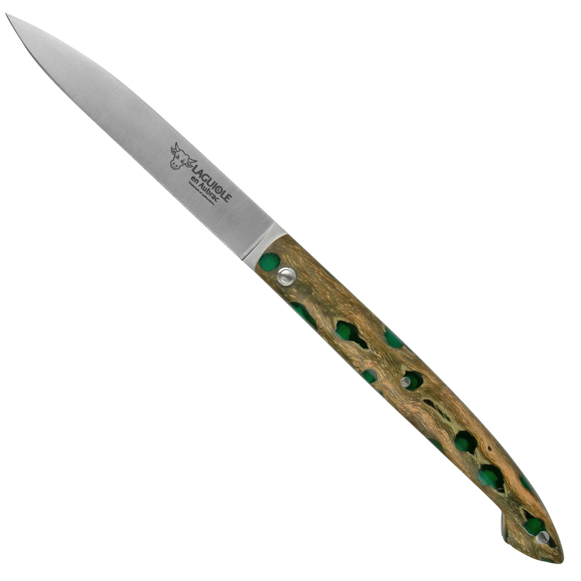 Laguiole en Aubrac Capucin Green Cholla Cactus L0510CCVI cactushout, zakmes, 10 cm