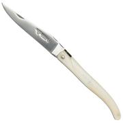 Laguiole en Aubrac Le Perlé 12 cm L0512OS6J3 Full Handle osso branco