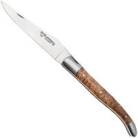 Immagine per Laguiole en Aubrac Black Ash Burl, Double Plated, Matt Bolsters, coltello da tasca, 12 cm