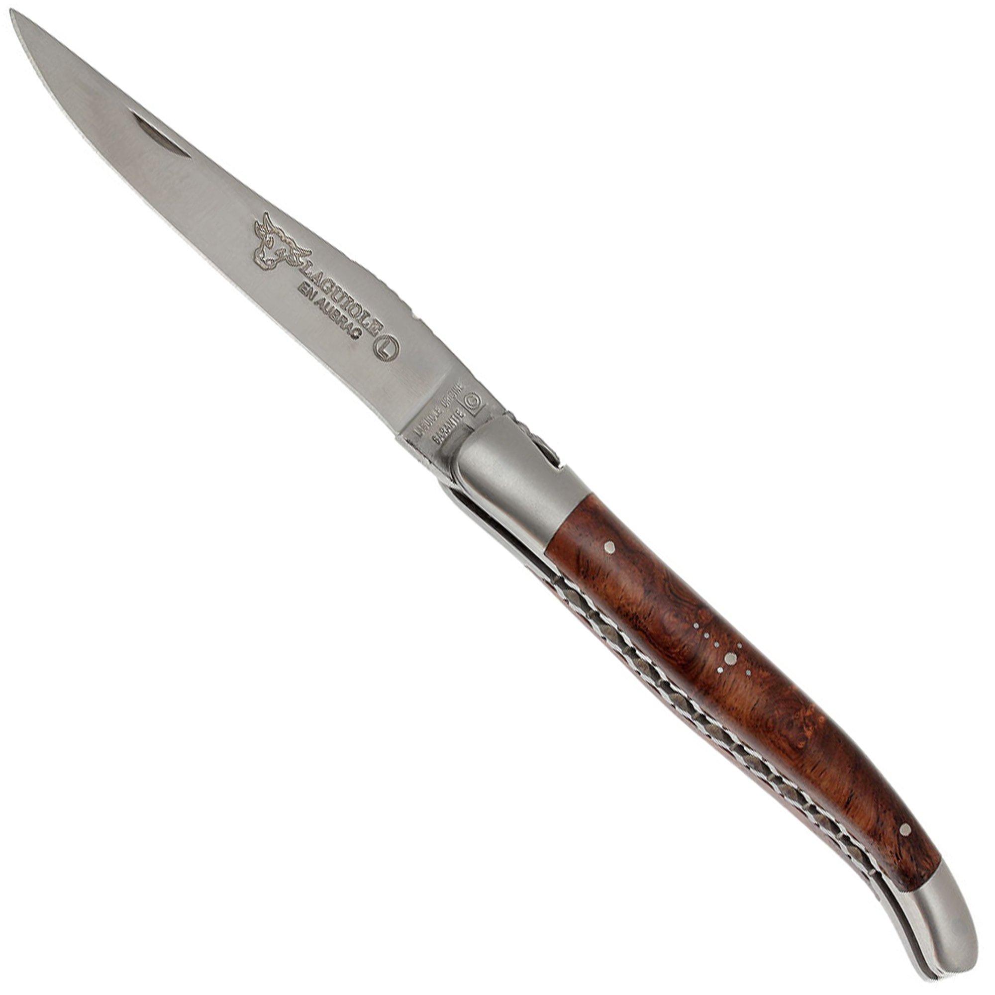 Laguiole en Aubrac 12cm Double Plates, Palisander, handgefeilt, L0712LPI-FSB1