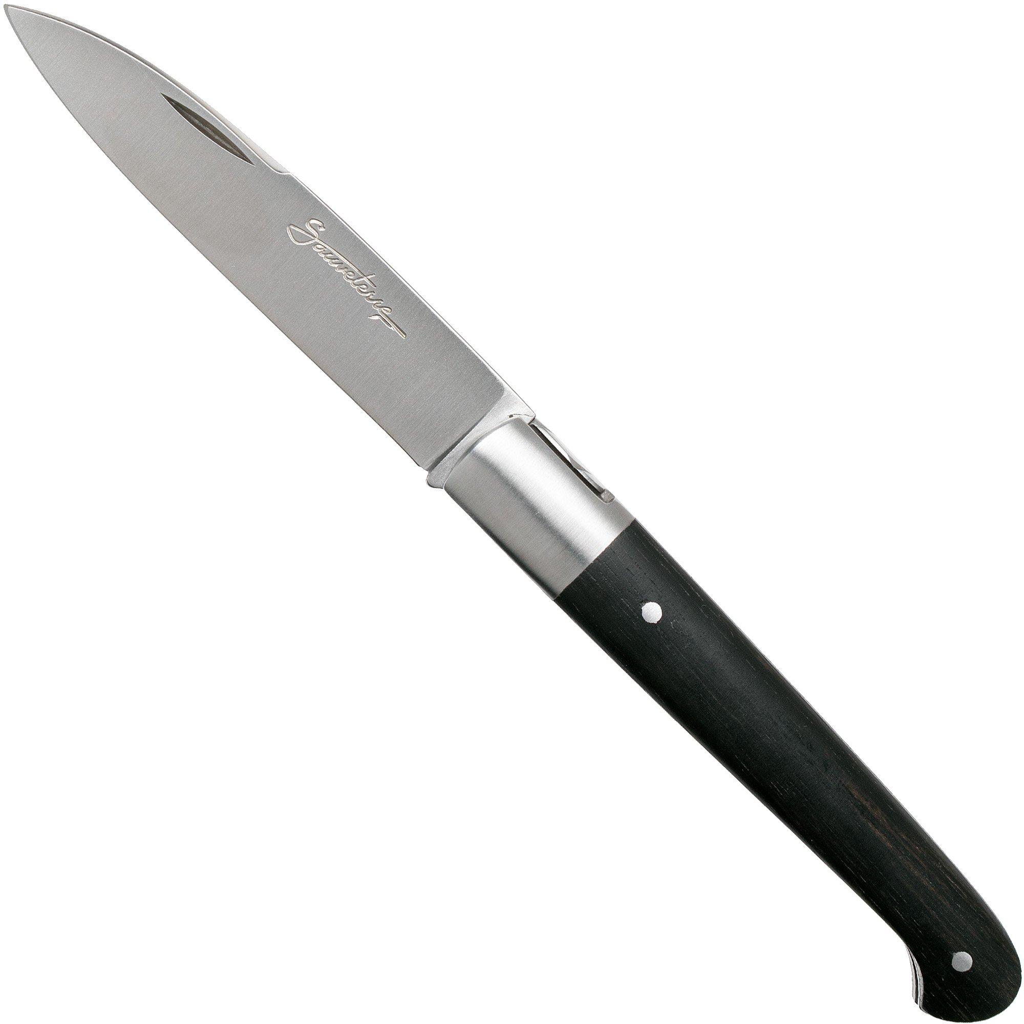 Nóż dżentelmeński Laguiole en Aubrac Sauveterre 9 cm Guillochees drewno hebanowe