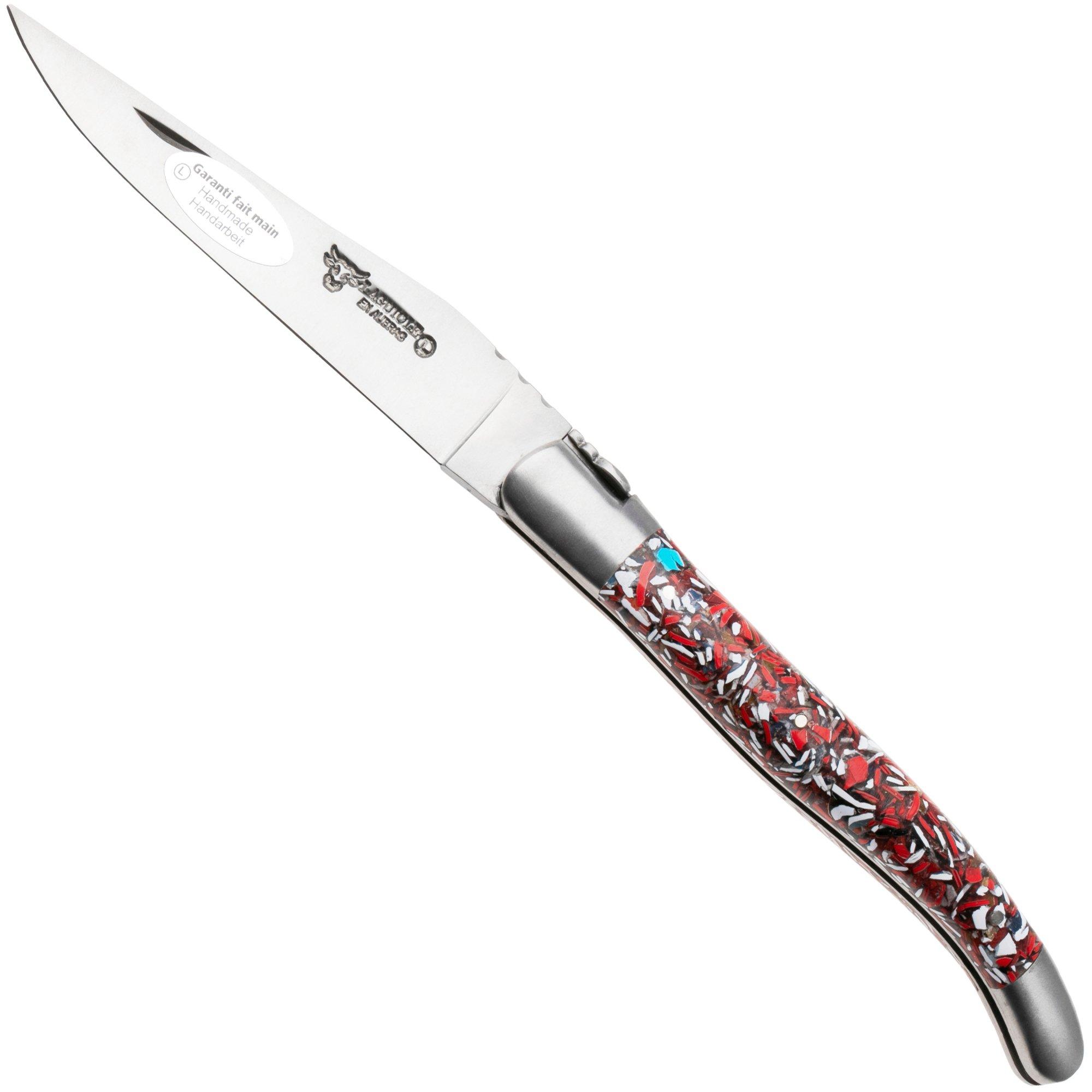 Laguiole en Aubrac Bank Cards, Brushed Stainless Steel, pocket knife, 12 cm