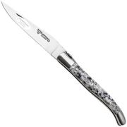 Afbeelding voor Laguiole en Aubrac Oyster and Mussel Shell, Brushed Stainless Steel, zakmes, 12 cm