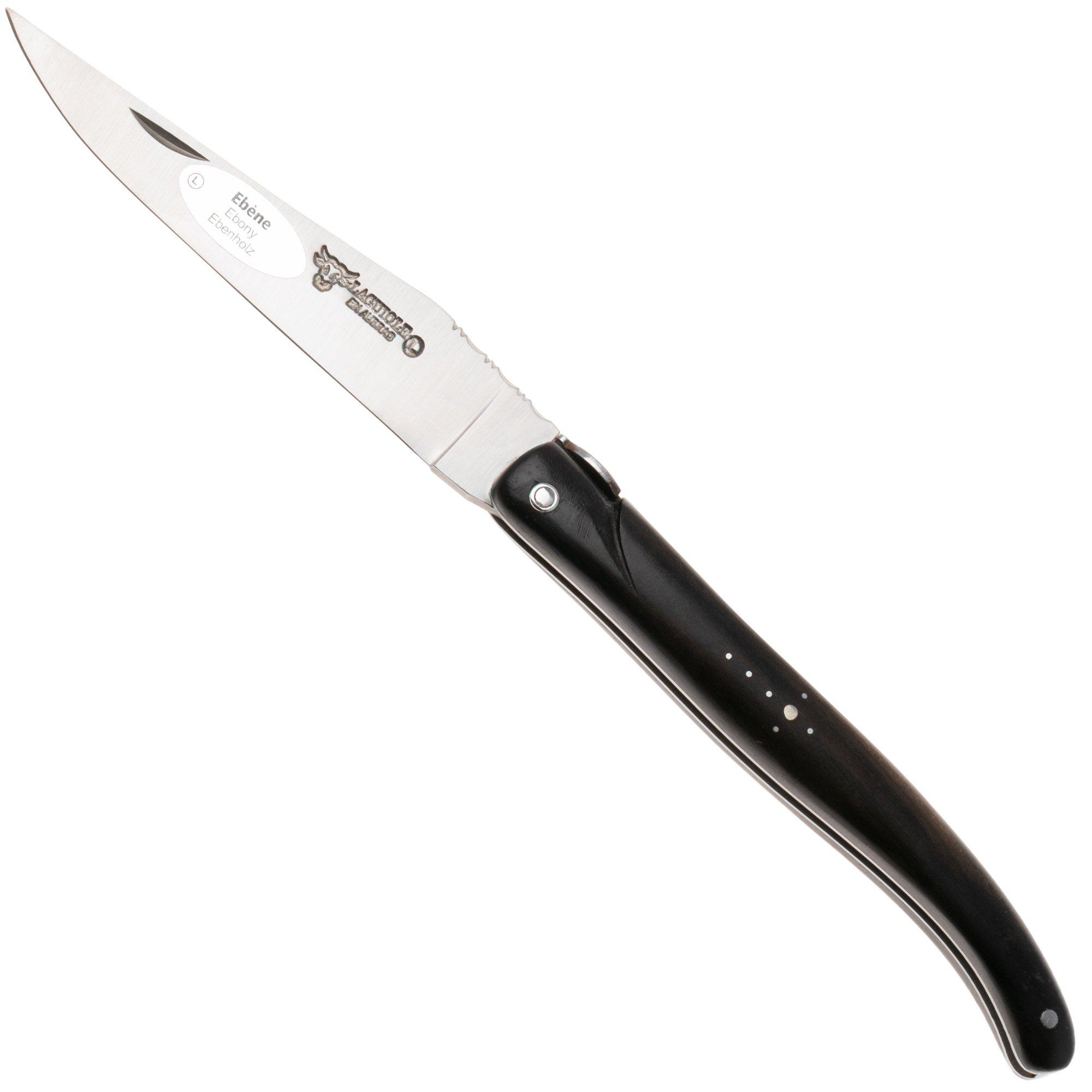 Laguiole en Aubrac Queen Bee, Full Handle, Ebony Wood, pocket knife, 12 cm