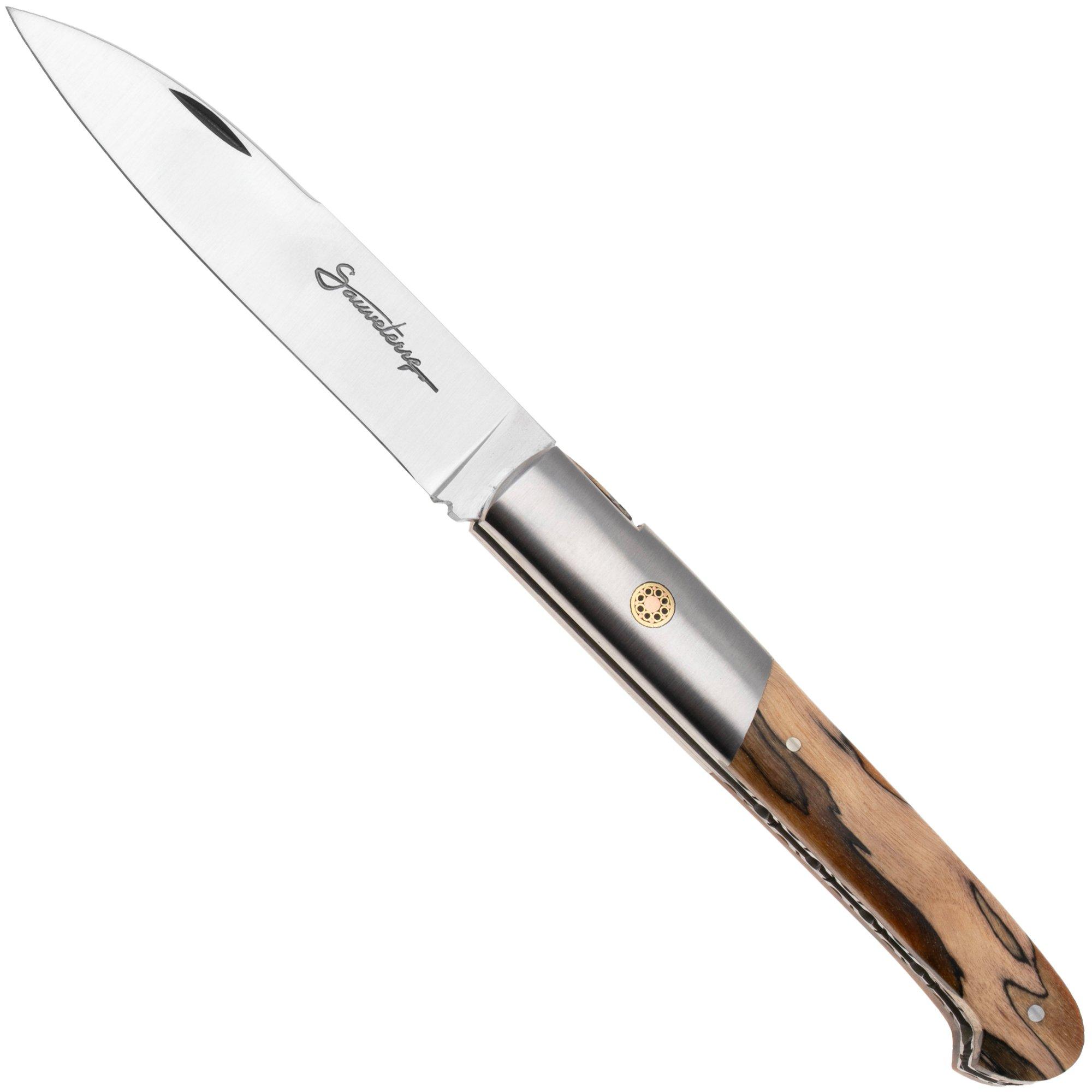 Laguiole en Aubrac Sauveterre Spalted Beechwood, Matt Stainless Bolster, Mosaic Pin, pocket knife, 11 cm