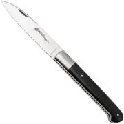 Laguiole en Aubrac Sauveterre Ebony, Matt Stainless Bolster, couteau de poche, 11 cm