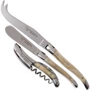 Laguiole en Aubrac vino-/formaggio set 3-pz corno, SFV99PCIH