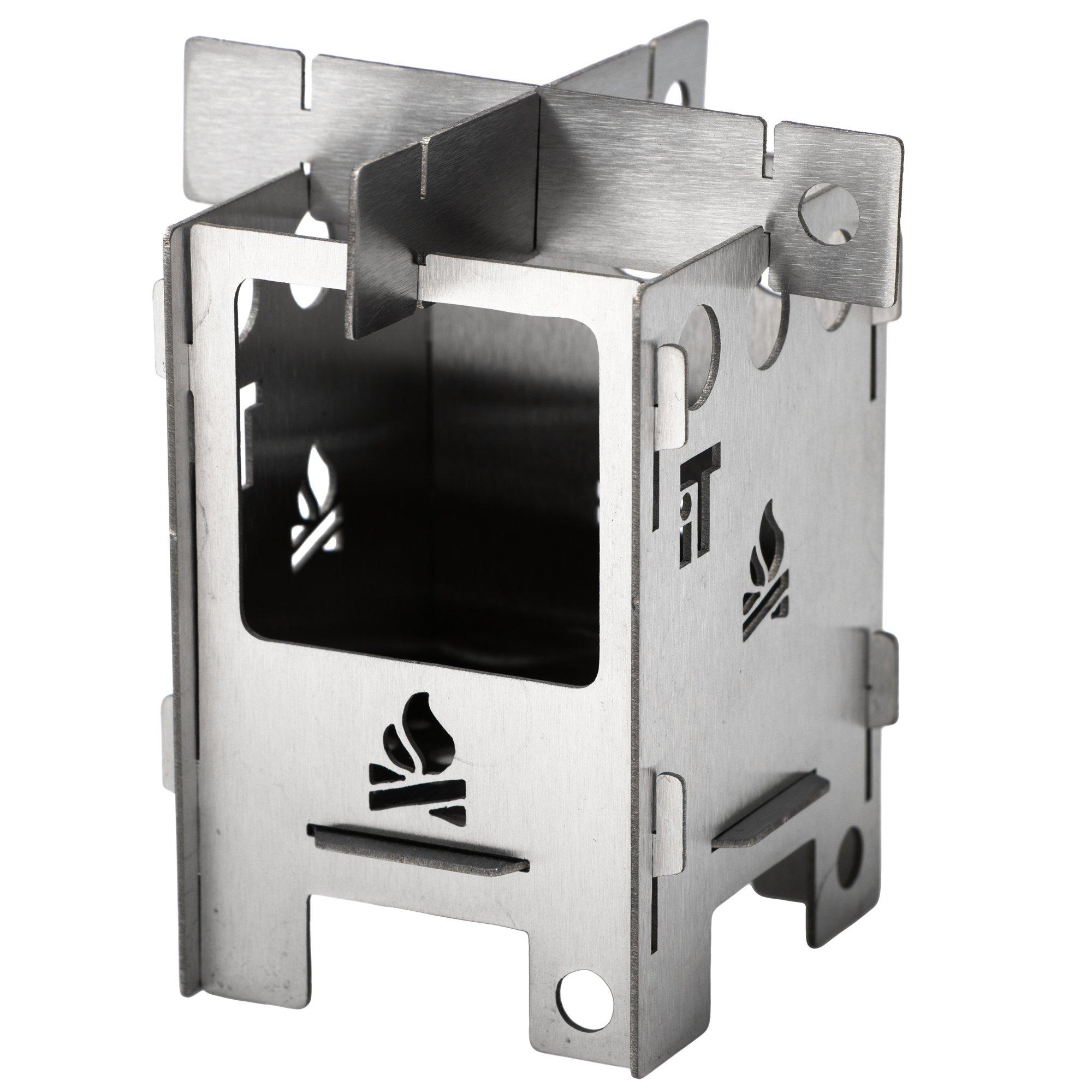 Bushcraft Essentials EDCBox BCE-034 Titanium, faltbarer stove