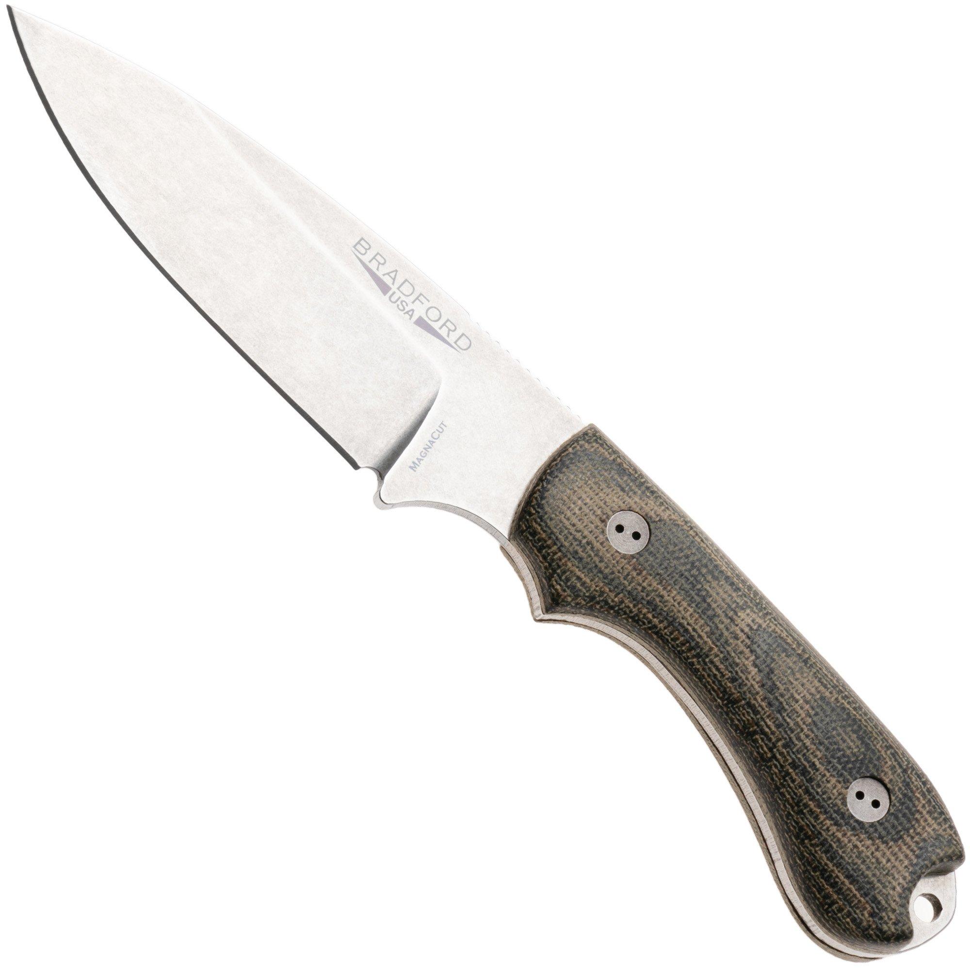 Bradford Knives Guardian 3, 32S-109-MC MagnaCut Sabre Stonewashed, 3D Camo Micarta, feststehendes Messer