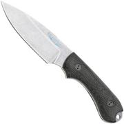 Bradford Knives Guardian 3, CPM-Magnacut High Hardness, Sabre Grind, Stonewashed Finish, 3D Black Micarta, Fahrtenmesser