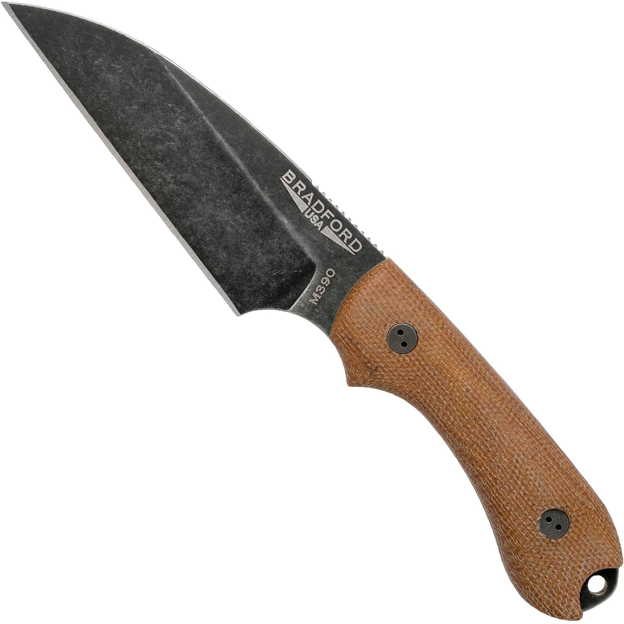 Nóż Bradford Guardian 3 Wharnie, 3D Natural Micarta Guardian 3 M390, Sabre Nimbus 3W-104N