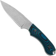 Bradford Knives Guardian 4.2 Microtextured Black Blue G10 3D, CPM-Magnacut, Sabre Grind, Stonewashed Finish, fixed knife