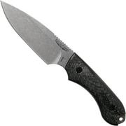 Bradford Knives 3D Carbon Fibre, Guardian4, Sabre, Stonewash Finish, Black Fasteners
