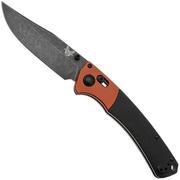 Afbeelding voor Benchmade Crooked River 15080BK-04 Blackwashed Magnacut, Burnt Copper Aluminum Black Micarta, zakmes