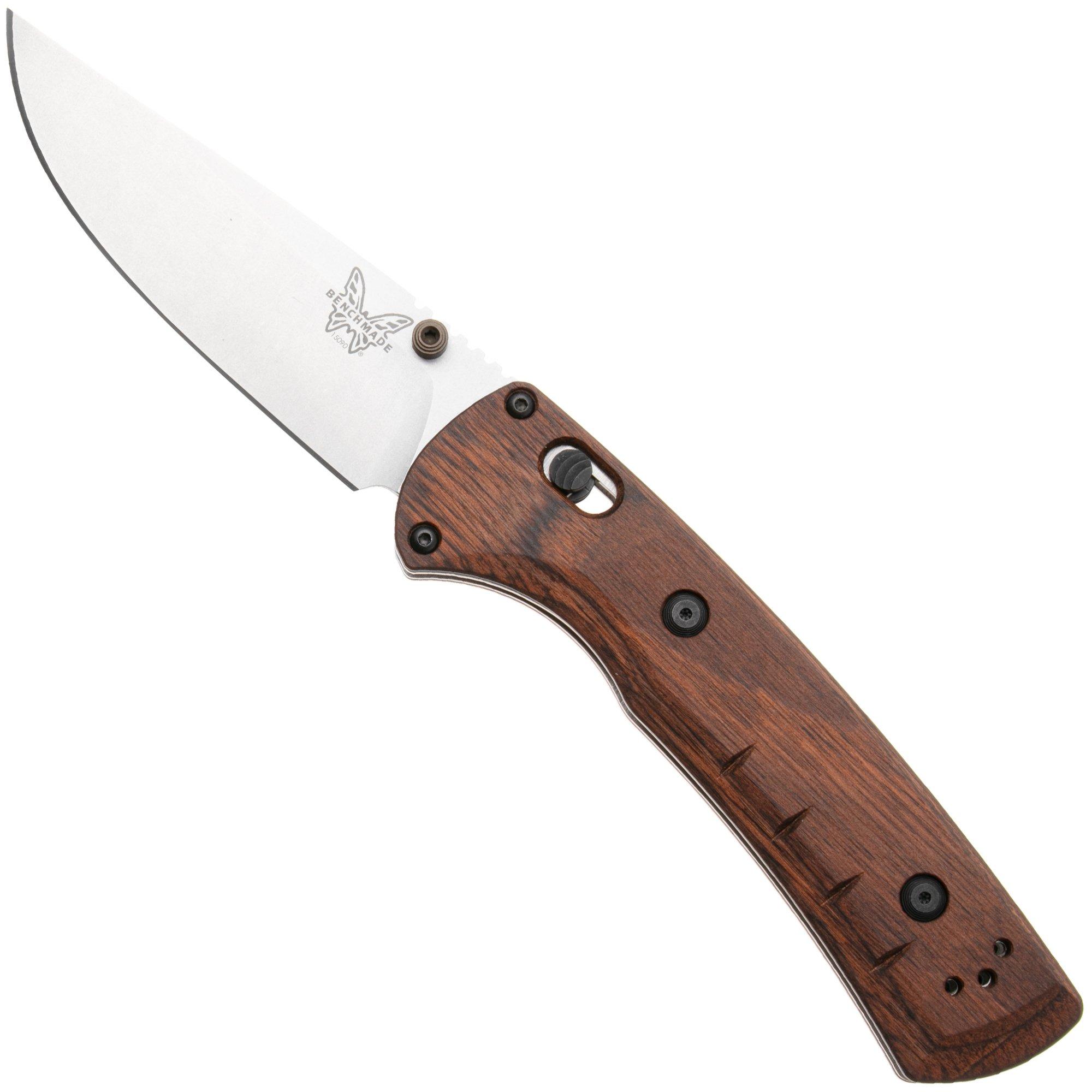 Benchmade SlipRidge 15090, Stonewashed CPM MagnaCut, Stabilized Wood zakmes