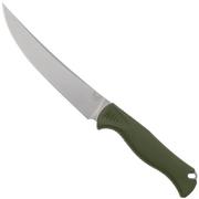Benchmade Meatcrafter 6", 15505-04 Trailingpoint Stonewashed CPM154, Dark Olive SantoPrene, hunting knife