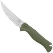 Benchmade Meatcrafter 4", 15505 Trailingpoint Stonewashed CPM154, Dark Olive Santoprene, Jagdmesser