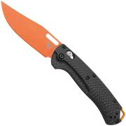 Benchmade Taggedout 15535OR-01, Magnacut, Carbon, pocket knife for hunting