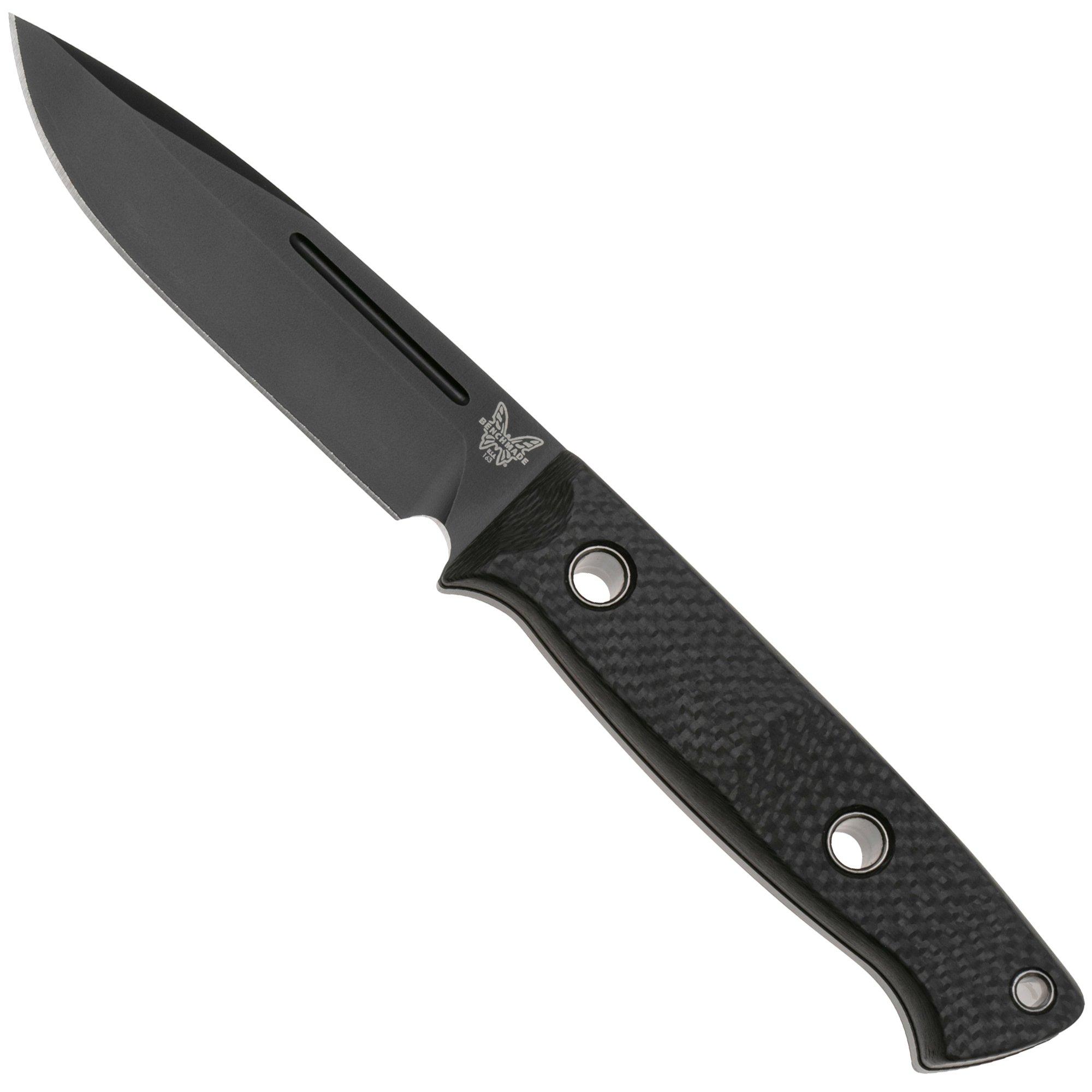 Nóż bushcraftowy Benchmade Bushcrafter 163BK Black Cerakote CPM-CruWear, Carbon Fiber, projekt Sibert
