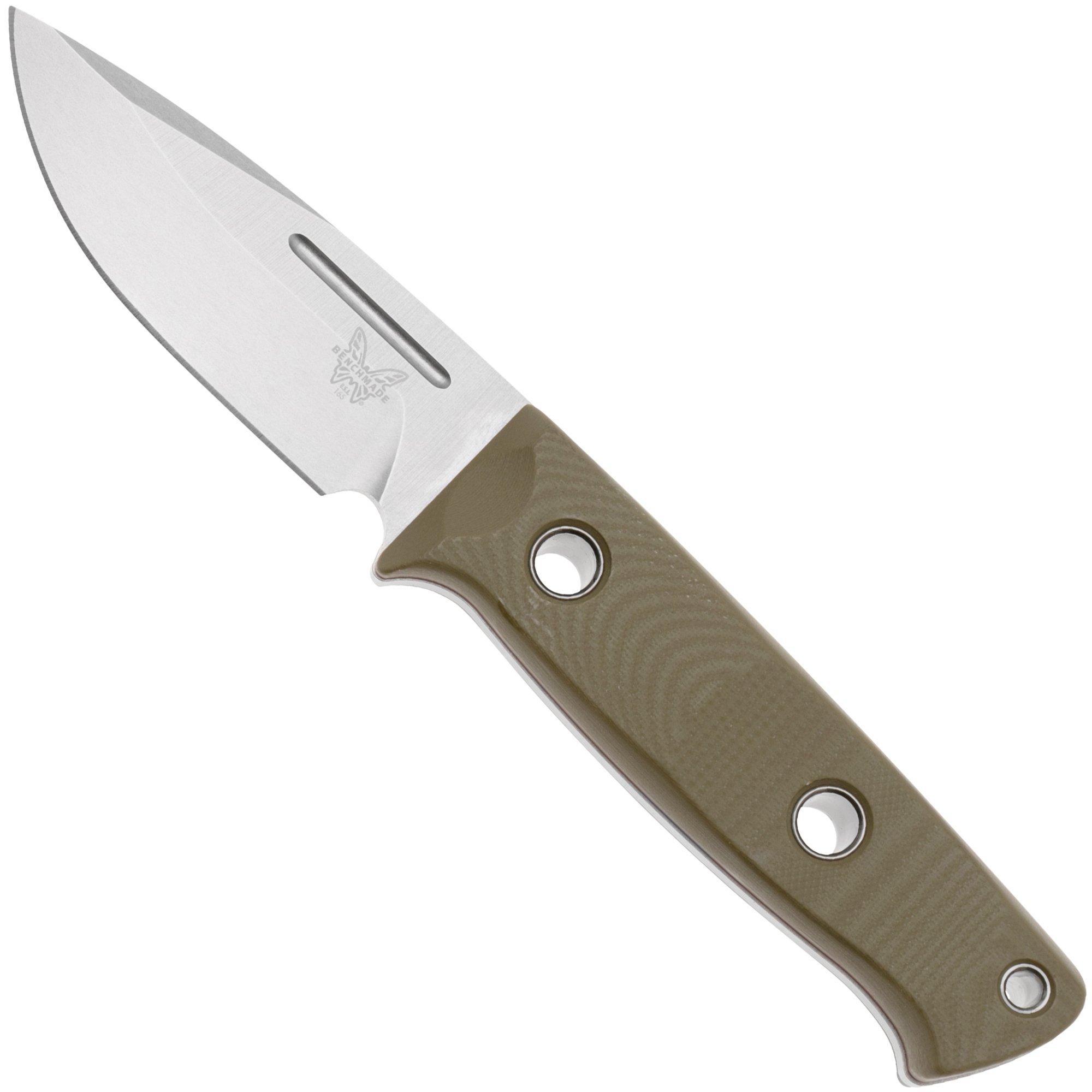 Nóż bushcraftowy Benchmade Mini Bushcrafter 165-1, CPM-S30V, OD Green G10, projekt Sibert