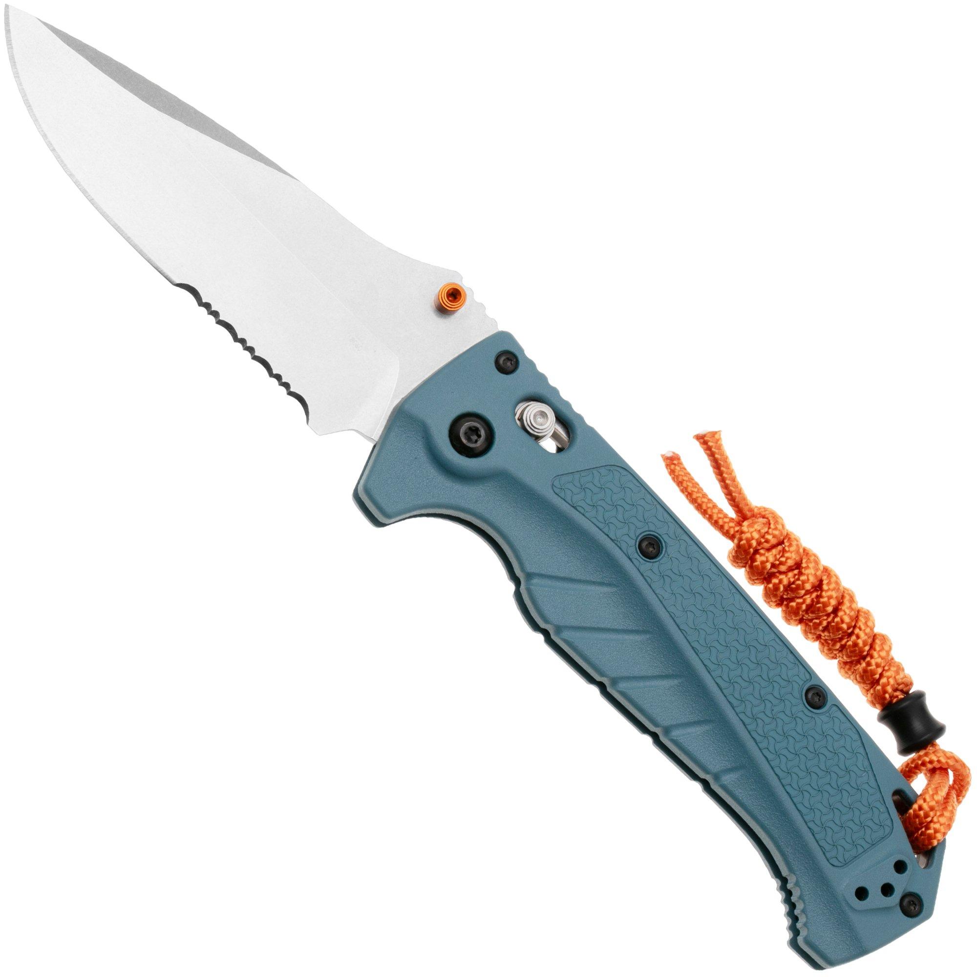 Benchmade Adira 18060S CPM MagnaCut, Depth Blue Grivory, Serrated Taschenmesser