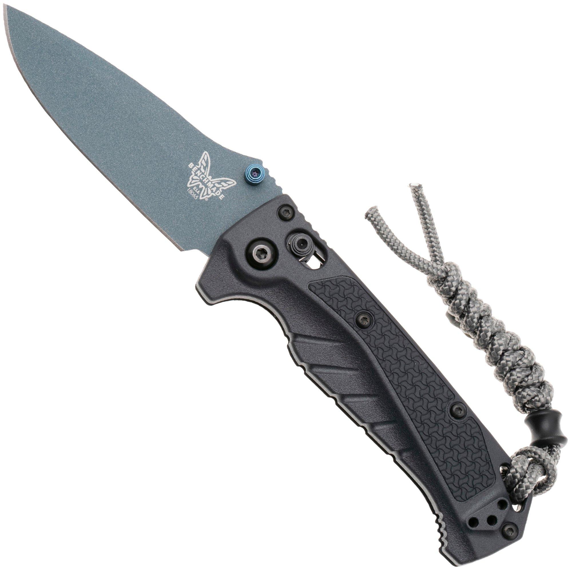 Benchmade Mini Adira 18065BT-01 Blue Titanium Cerakote CPM MagnaCut, Tempest Gray Grivory Taschenmesser
