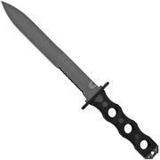 Benchmade SOCP Black 185SBK, CPM-3V Serrated, coltello fisso, design di Greg Thompson