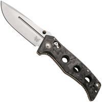 Afbeelding voor Benchmade Adamas 275-05, Stonewashed CPM MagnaCut, Marbled Carbon Fiber zakmes, Shane Sibert design