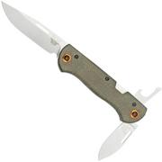 Benchmade Weekender 317-1 Green Canvas Micarta, couteau de poche Slipjoint