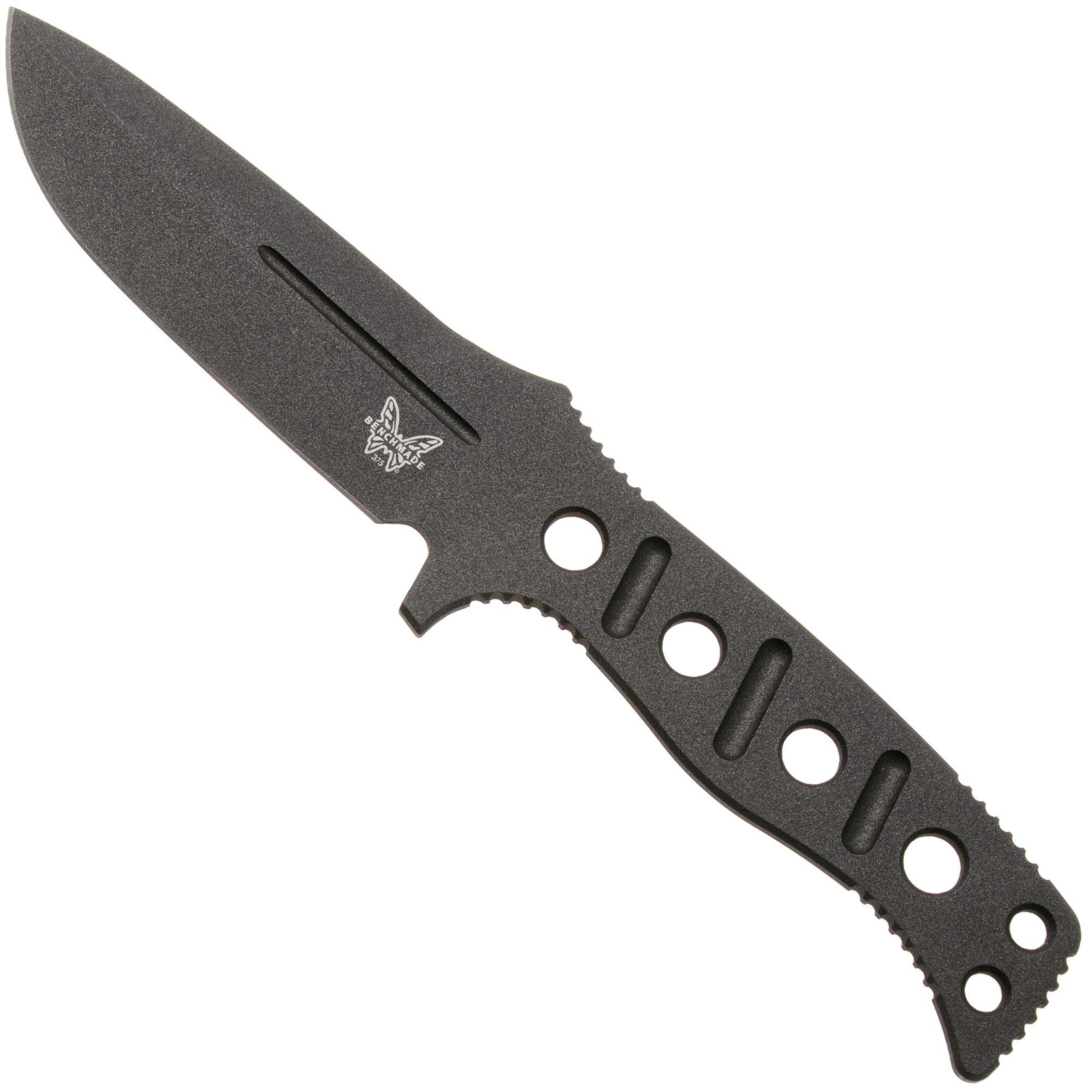 Benchmade Fixed Adamas 375BK-02, Cobalt Black Cerakote CPM MagnaCut, Black Paracord, vaststaand mes, Shane Sibert design