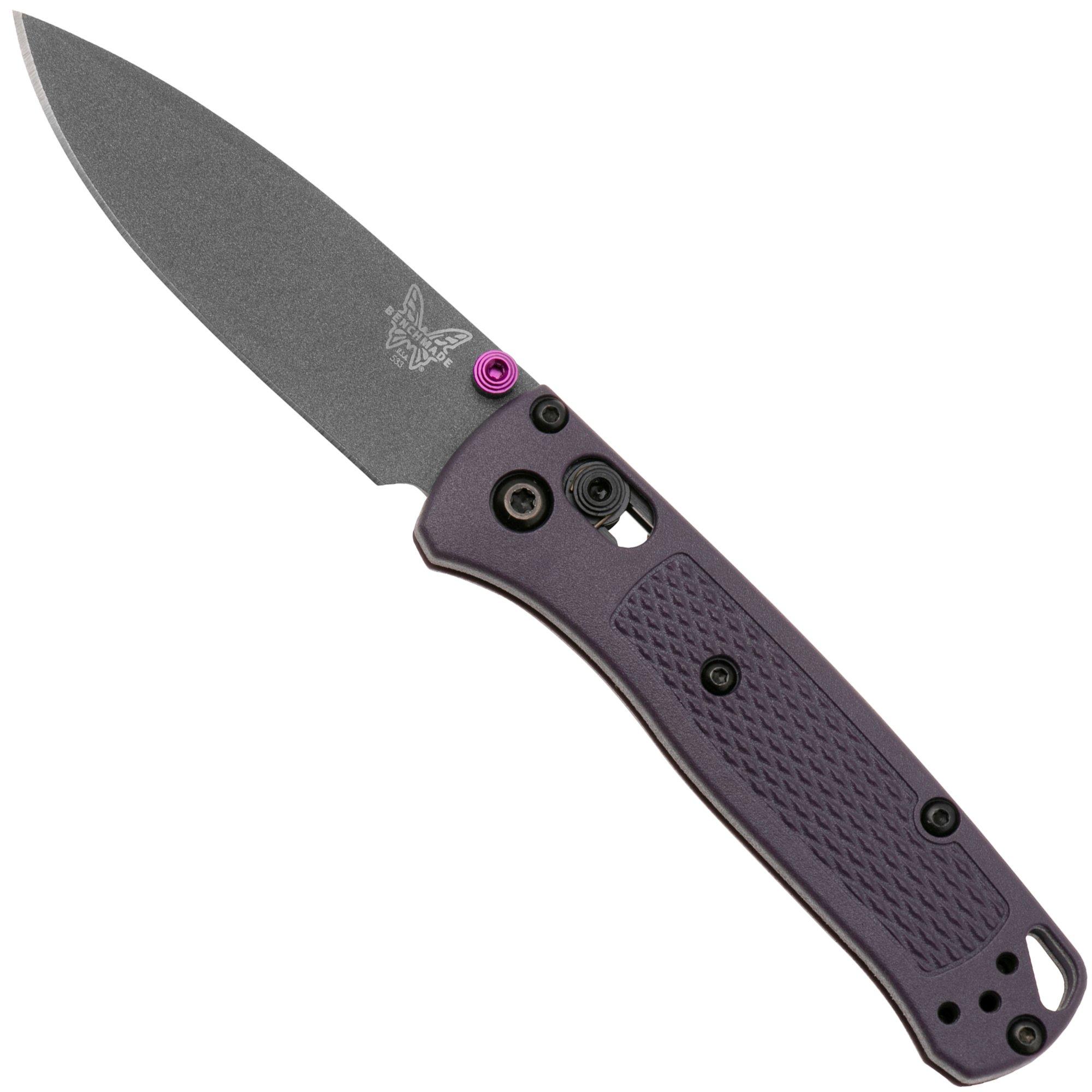 Benchmade Mini Bugout 533GY-09 Cerakote S30V, Purple Grivory, couteau de poche