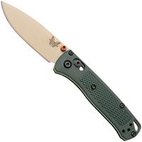 Afbeelding voor Benchmade Mini Bugout 533TN-2601, McMillan Tan Cerakote Elmax, Taiga Green Grivory zakmes