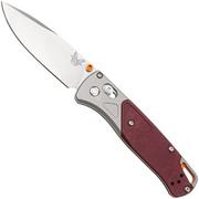 Benchmade Bugout 535-09 Stonewashed CPM S90V, Gray Aluminum Redstone Richlite, Taschenmesser