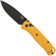 Benchmade Bugout X Work Sharp Exclusive 535WS Amber Yellow, Cerakote CPM 20CV coltello da tasca