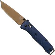 Benchmade Bailout 537FE-02, CPM-M4, Flat Dark Earth, Blue Aluminium, navaja