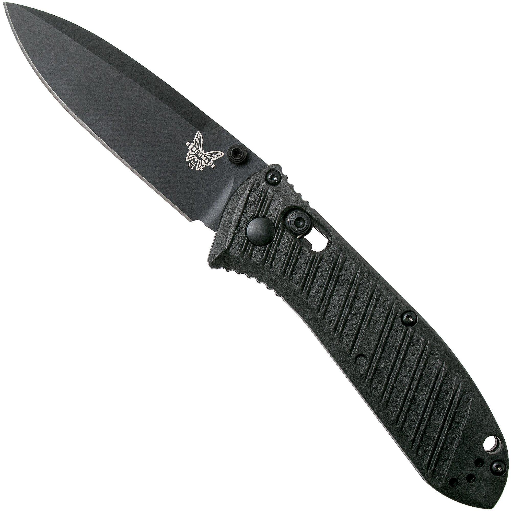 Benchmade Mini Presidio II Ultra 575BK-1 Black pocket knife, plain edge