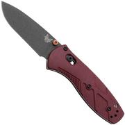 Benchmade Mini Barrage 585BK-04 Black Cobalt Cerakote CPM S30V, Redstone Richlite, navaja