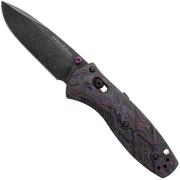 Benchmade Mini Barrage 585BK-251 Black DLC Battlewash CPM S90V, Purple Haze FatCarbon, Gold Class 2025 Limited Edition, couteau de poche