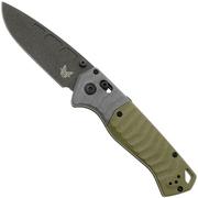 Benchmade P.S.K. 593BK CPM MagnaCut, Gray/Green G10, coltello tascabile da outdoor