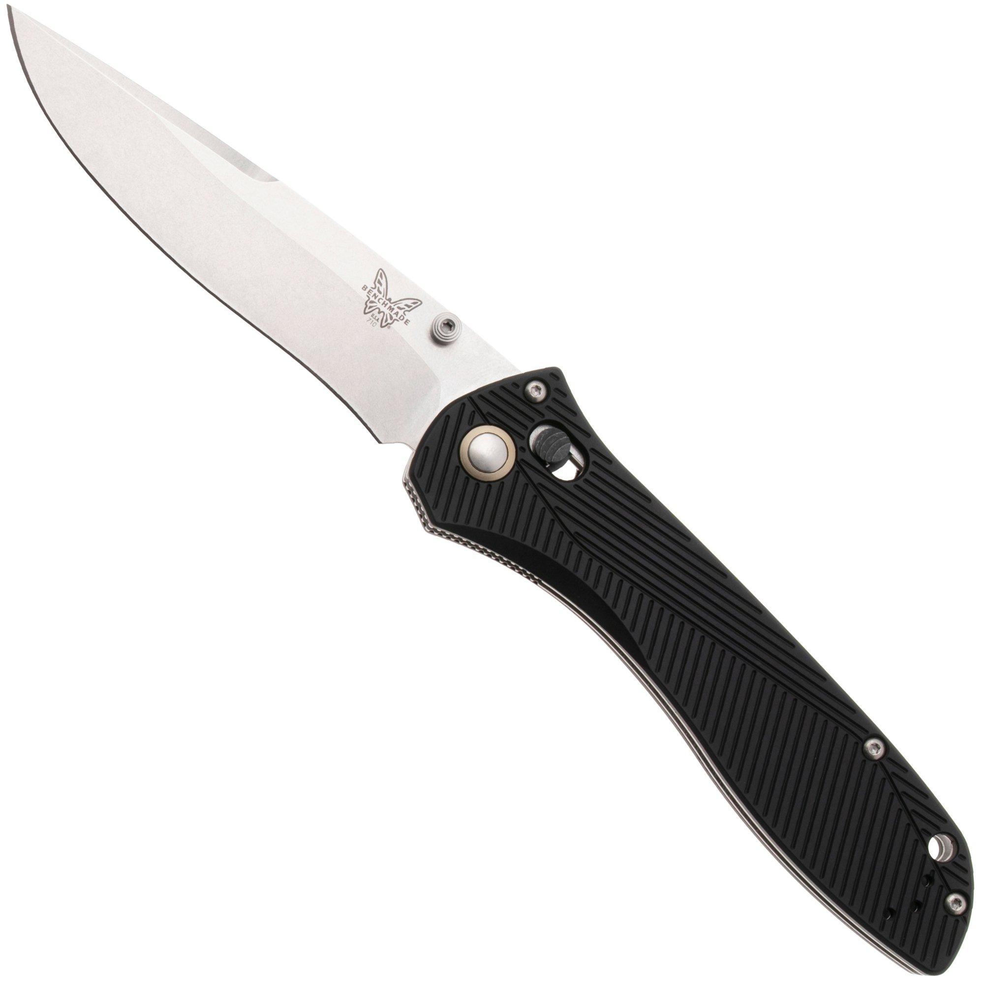Benchmade 710-25 Stonewashed Böhler M30, Black Aluminum, pocket knife