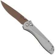 Benchmade 710FE-24 Flat Earth PVD CPM-S90V, Gray Aluminum, navaja